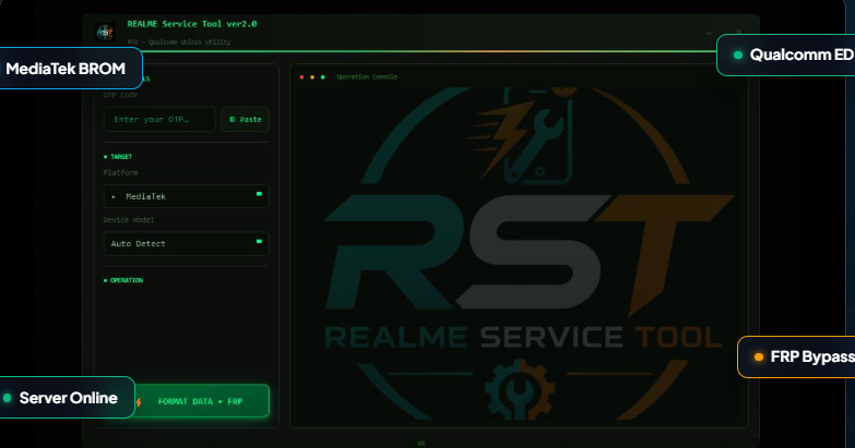 Realme Service Tool (RST) QC+MTK TOKEN OTP